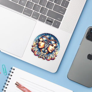 Pegatina Rótulo Horoscopio Gemini   Rótulo Astrología de Ge