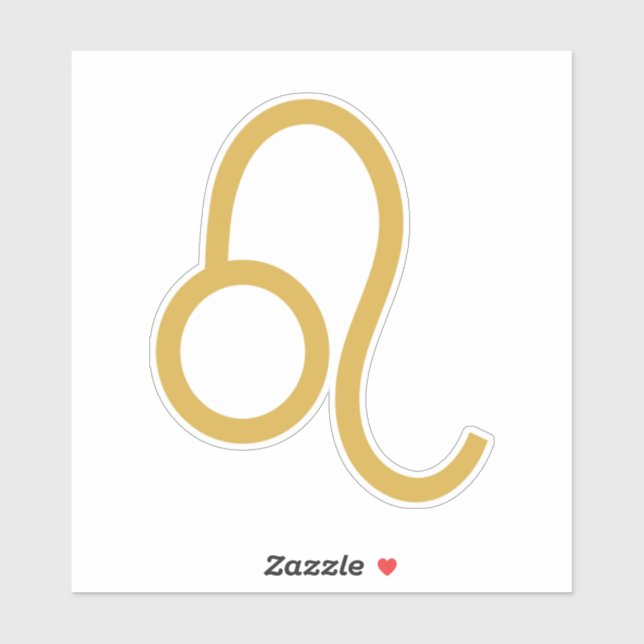 Pegatina Rótulo Leo Zodiac (Hoja)