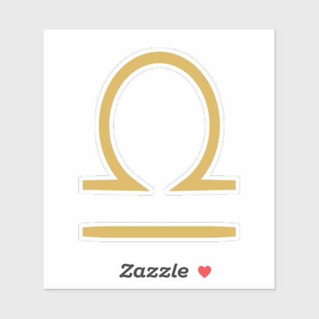 Pegatina Rótulo Libra Zodiac (Hoja)