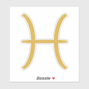 Pegatina Rótulo Pisces Zodiac