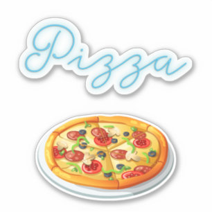 Pegatina Rótulo Pizza Pie Neon Pizza