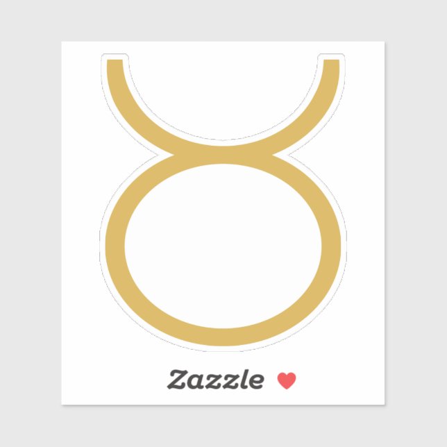 Pegatina Rótulo Taurus Zodiac (Hoja)