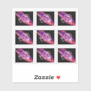 Pegatina Rótulo Zodiac Galaxy Aries Constellation