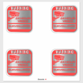 Pegatina Rótulos de vigilancia de vídeo, advertencia