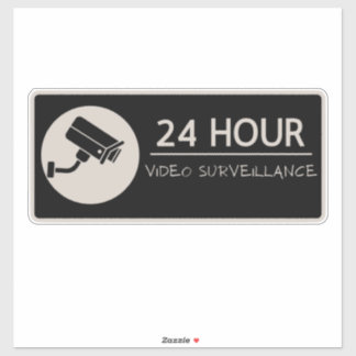Pegatina Rótulos de vigilancia de vídeo, advertencia