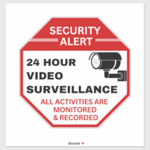 Pegatina Rótulos de vigilancia de video, seguridad de CCTV