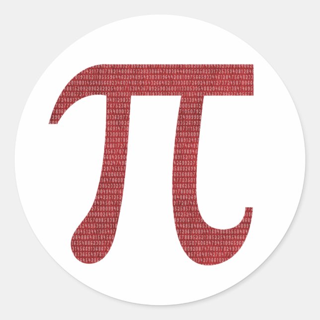 Pegatina Round Pi (Anverso)