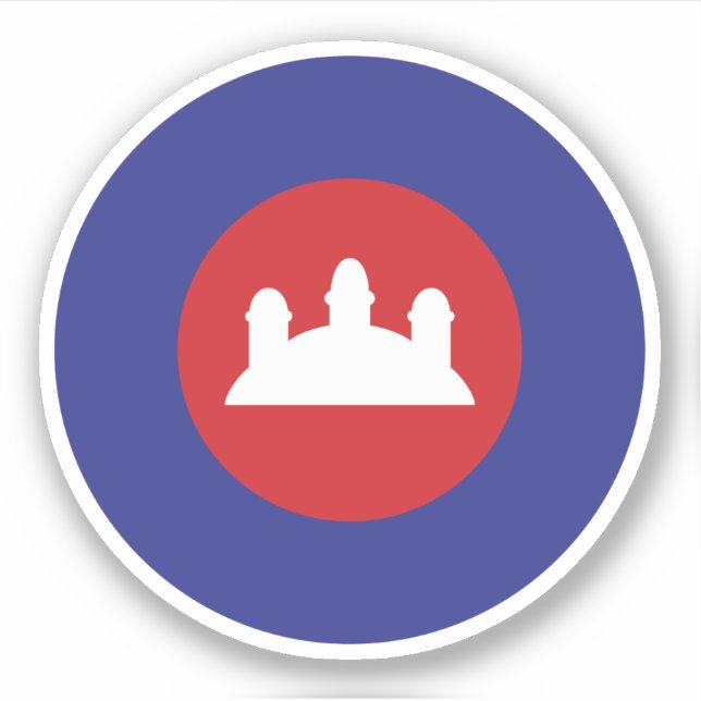 Pegatina Roundel de Camboya (Anverso)