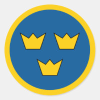 Pegatina Roundel de la Fuerza Aérea Sueca