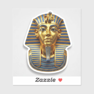 Pegatina Royal 3D Golden Pharaoh Mask Die-Cut Sticker ملصق 
