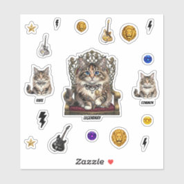 Pegatina Royal  Cat Stickers-Common,Rare,Legendary,Sheet
