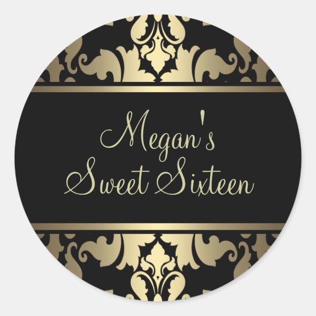 Pegatina Royal Damask Gold (Anverso)