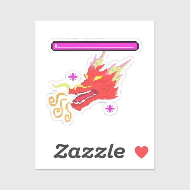 Pegatina RPG Dragon (Hoja)