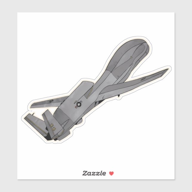 Pegatina RQ-4 Global Hawk, avión de reconocimiento UAV (Hoja)