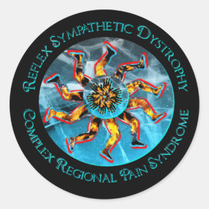 Pegatina RSD/CRPS Flaming Hand & Leg Starburst
