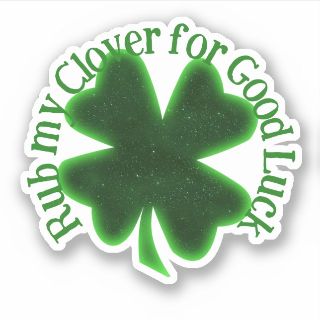 Pegatina Rub My Clover St. Patrick's Day (Anverso)