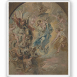 Pegatina Rubens - La Virgen como la mujer del Apocalipsis
