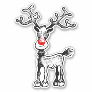 Pegatina Rudolph el reno