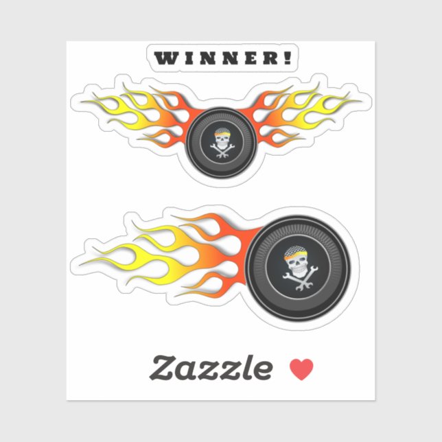 Pegatina Rueda de llama mecánica (Hoja)