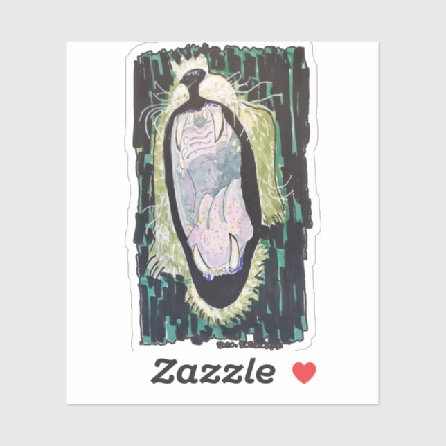 Pegatina Rugido del León (Hoja)