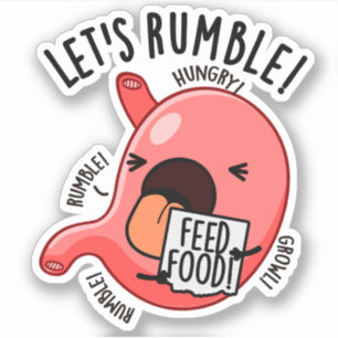 Pegatina Rumble un extraño Stomach Puns