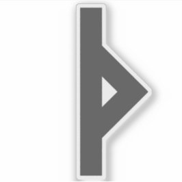 Pegatina Rune Thurisaz (gris)