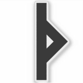 Pegatina Rune Thurisaz (negro)