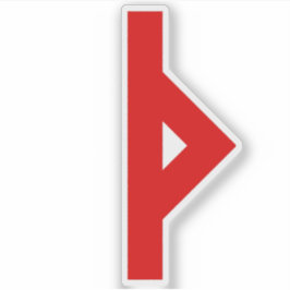 Pegatina Rune Thurisaz (rojo)