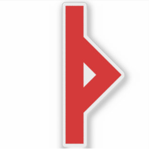 Pegatina Rune Thurisaz (rojo)