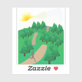 Pegatina Running Outdoors