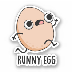 Pegatina Runny Egg Funny Huevo Huevo Huevo Pun