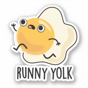Pegatina Runny Yolk Funny Food Egg Pun