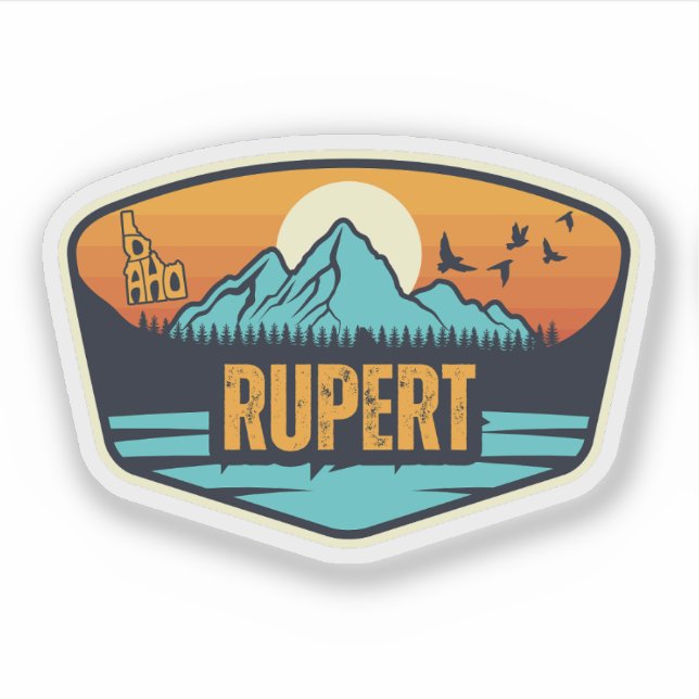 Pegatina Rupert, Idaho (Anverso)