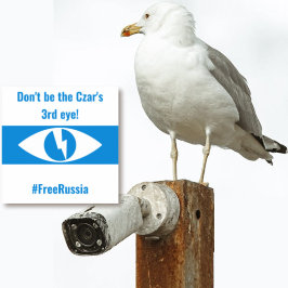 Pegatina Rusia: Inglés libre democrático - tercer ojo