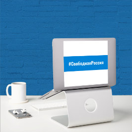 Pegatina Ruso democrático ruso - Bandera blanca azul