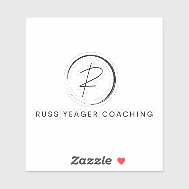 Pegatina Russ Yeager Coaching Signature Logo (Hoja)