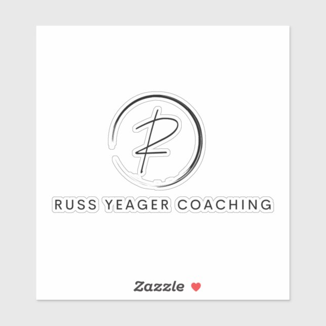 Pegatina Russ Yeager Coaching Signature Logo (Hoja)