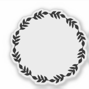 Pegatina Rustic Black Wreath