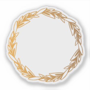 Pegatina Rustic Brown Wreath