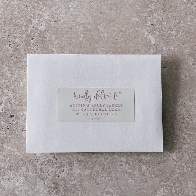 Pegatina Rustic Rose Gold Wedding Guest Address Labels (Subido por el creador)