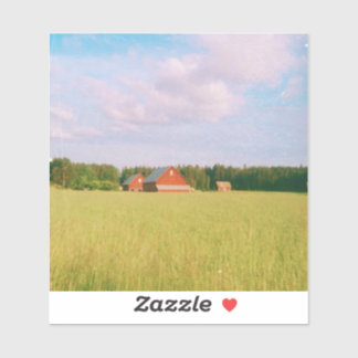 Pegatina Rustic summer field, Helsingia, Sweden