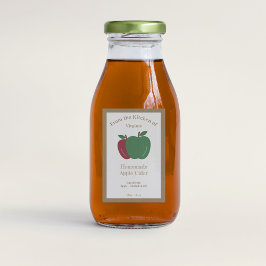 Pegatina Rústico de etiquetas de frascos de Apple