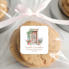 Pegatina Rústico del de la boda de destino