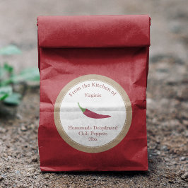 Pegatina Rústico deshidratado de la etiqueta de lo