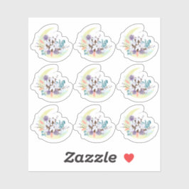 Pegatina Rústico Southern Country Cotton Floral Moon Planne