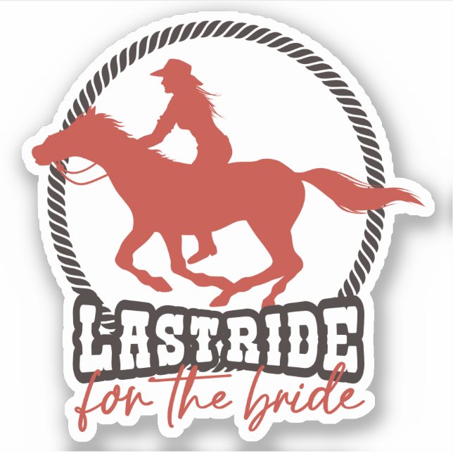 Pegatina Rusty Red La Pasada Marcha Por La Novia (Anverso)