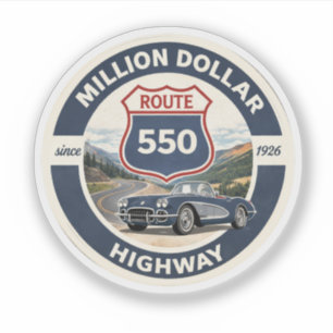 Pegatina Ruta 550 de la carretera Million Dollar regalo de 