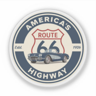 Pegatina Ruta 66 de EE. UU. carretera histórica Regalos de 