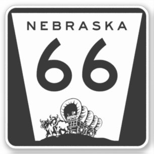 Pegatina Ruta 66 Rótulo de Viajes de Nebraska