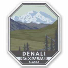 Pegatina Ruta al parque nacional Denali